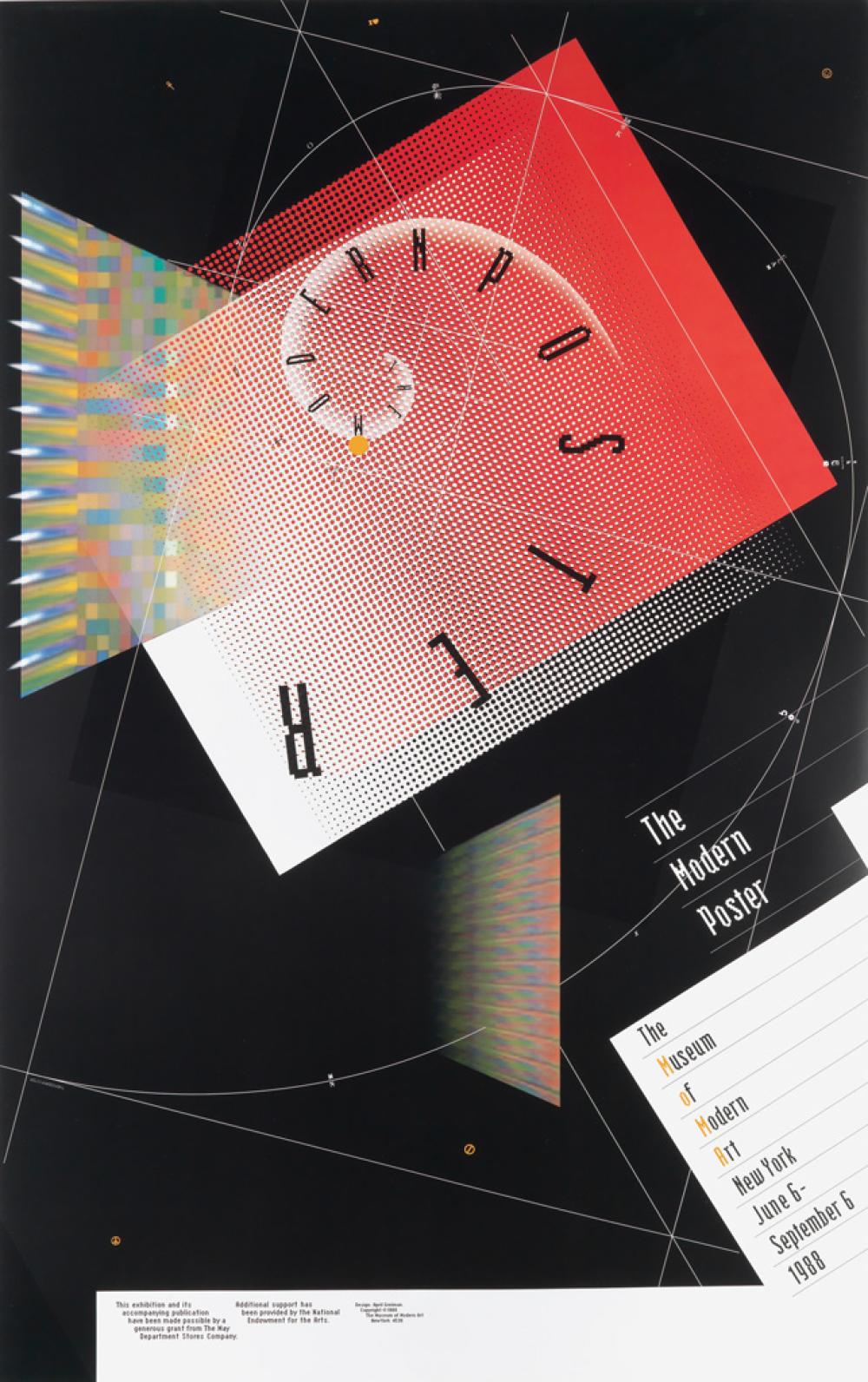 April Greiman comparable auction result: april greiman 1948 the modern poster 1988 38x24 inches 98x62 cm