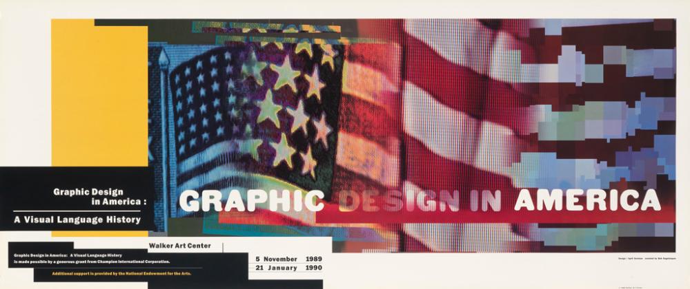 April Greiman comparable auction result: april greiman 1948 graphic design in america 1989 18x43 inches 47x111 cm