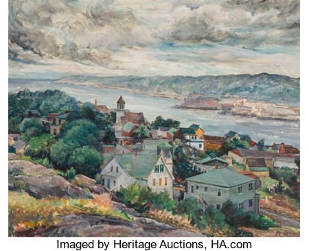 J. Barry Greene comparable auction result: j barry greene american 1895 1966 cloudswept oil on canvas 32 x 39 1 4 inche