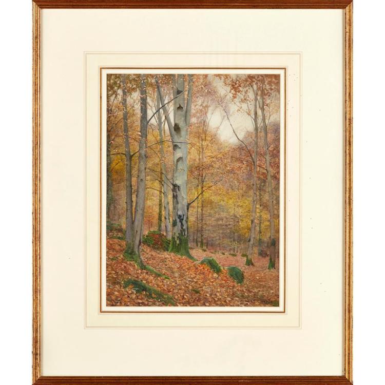 James Thomas Watts comparable auction result: james thomas watts british 1853 1930 nature s cathedral 36 x 26cm 14in x 11in
