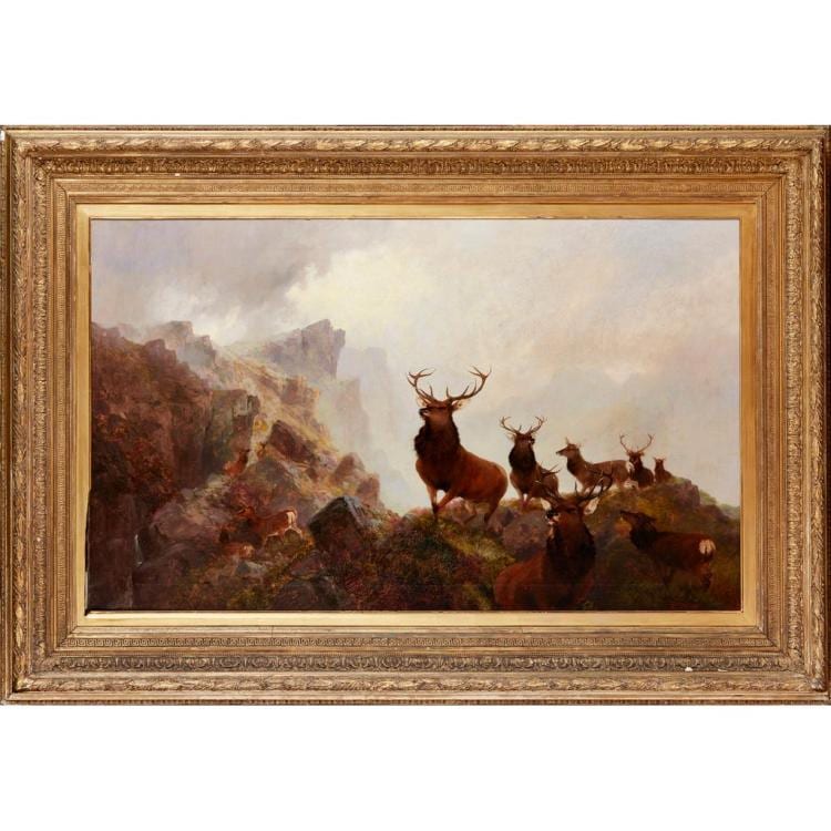 Thomas Henry Gibb comparable auction result: thomas henry gibb british 1833 1893 taking the heights 76cm x 127cm 30in x 50in