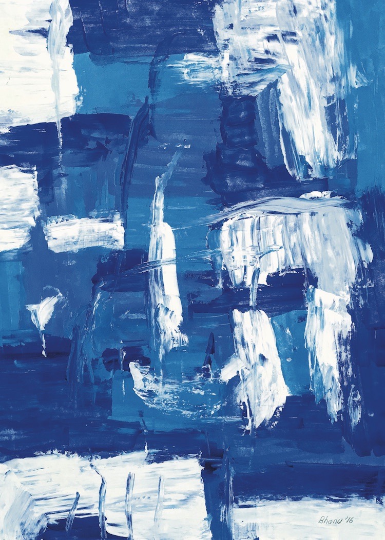 Bhanu Achan comparable auction result: bhanu achan b kuala lumpur 1949 a surreal blue ii 2016