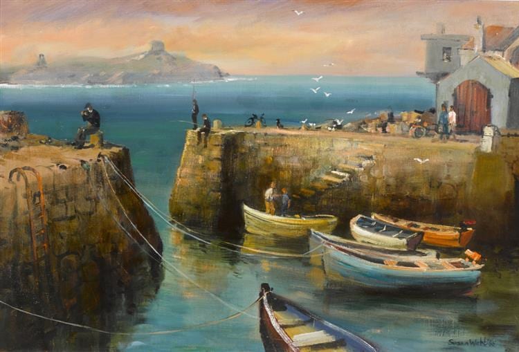 Susan Mary Webb comparable auction result: susan mary webb b 1962 dalkey island from coliemore harbour county dublin 1985