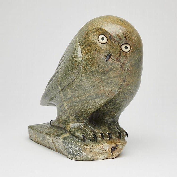 manasie akpaliapik 1955 owl stone bone baleen 9 x 7 x 4 5 22 9 x 17 8 x 11 4 cm · Waddington's · 2017-05-30 Manasie Akpaliapik comparable auction result: manasie akpaliapik 1955 owl stone bone baleen 9 x 7 x 4 5 22 9 x 17 8 x 11 4 cm