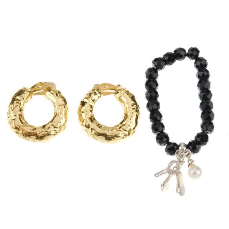 A. (1905) Lacroix comparable auction result: a selection of designer jewellery to include a pair of christian lacroix e