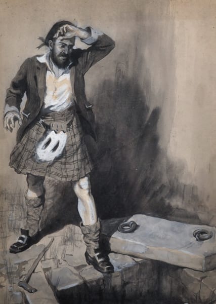 Cyrus Cuneo comparable auction result: cyrus cincinnati cuneo 1879 1916 american british a scotsman looking down a well watercolour and wash signed 14 25 x 10 25
