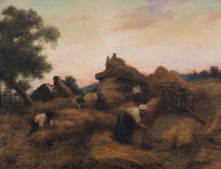 Ernest Chateignon comparable auction result: ernest chateignon 1863 vers 1910 en moisson