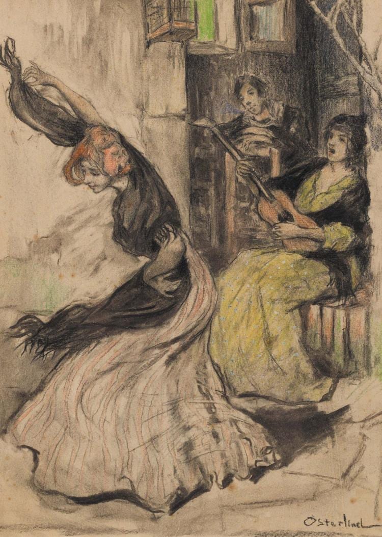 Allan Österlind comparable auction result: allan sterlind 1855 1938 sc ne de flamenco
