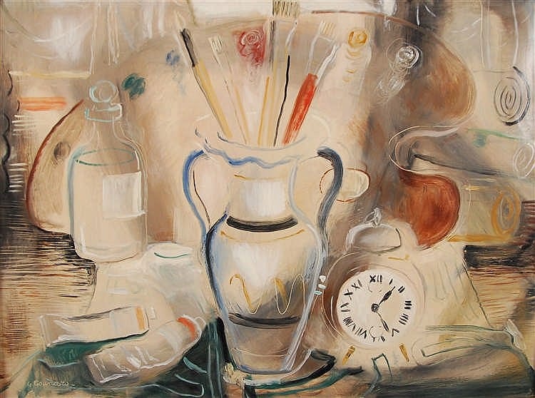 giorgos gounaropoulos 1889 1977 l atelier du peintre · Brussels Art Auctions · 2017-06-13 Giorgos Gounaropoulos comparable auction result: giorgos gounaropoulos 1889 1977 l atelier du peintre