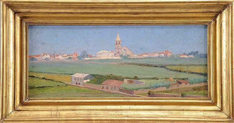 Emmerico Hartwich Nunes comparable auction result: landscape with houses