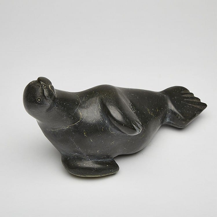 Kaka Ashoona comparable auction result: kaka ashoona 1928 1996 walrus stone 5 5 x 10 x 3 14 x 25 4 x 7 6 cm