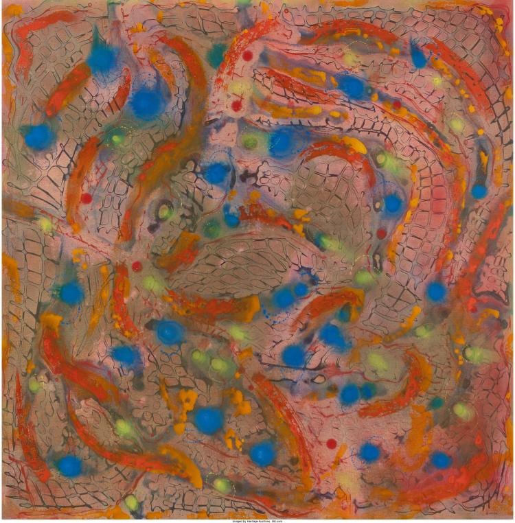 Ralph White comparable auction result: ralph ernest jr white american 1921 2004 fractal series ii 1993 acrylic on
