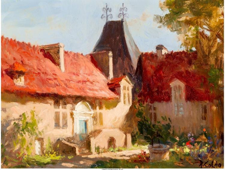 RUDOLPH COLAO (AMERICAN, 1927-2014) CHATEAU DE RICHMONT, 1984 OIL ON CANVAS 9 X sold by Heritage Auctions, lot 62253 — auction record photograph