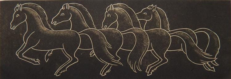 Valenti Angelo comparable auction result: valenti angelo linocut