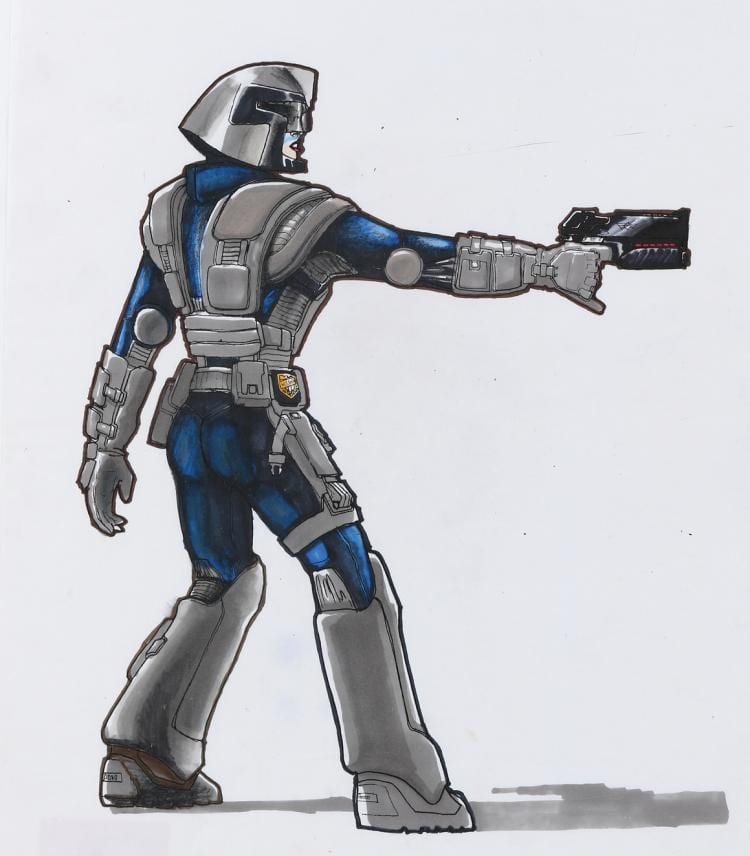 Diane Lane comparable auction result: diane lane judge hershey costume sketch from judge dredd