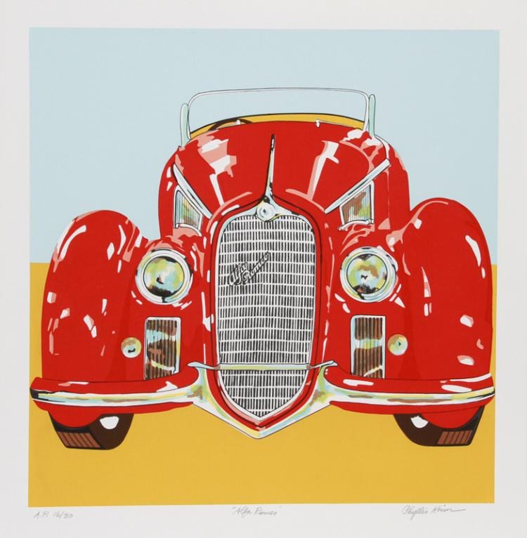 phyllis krim alfa romeo serigraph · RoGallery · 2017-06-21 Phyllis Krim comparable auction result: phyllis krim alfa romeo serigraph