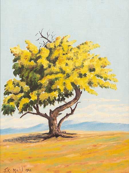 John Koenakeefe Mohl comparable auction result: john koenakeefe mohl sa 1905 1985 oil landscape with tree signed dated 1941 40 x 30