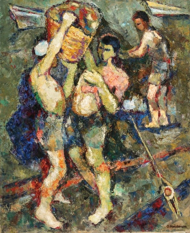 Germaine Nordmann comparable auction result: germaine nordmann signed painting ecole de paris french