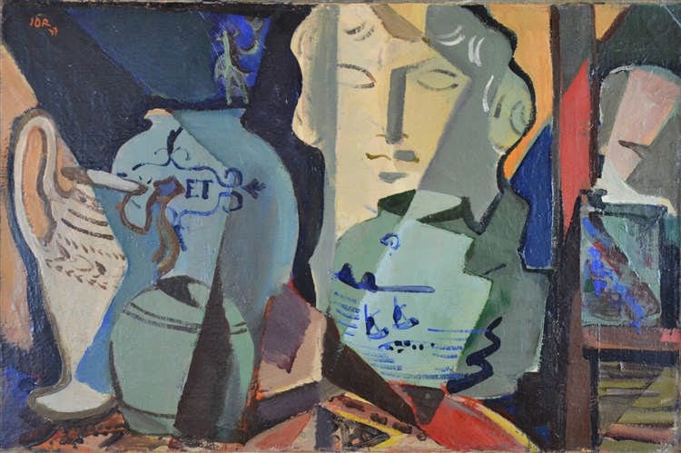 Jan Gerritt Jordens comparable auction result: verso dame recto stilleven