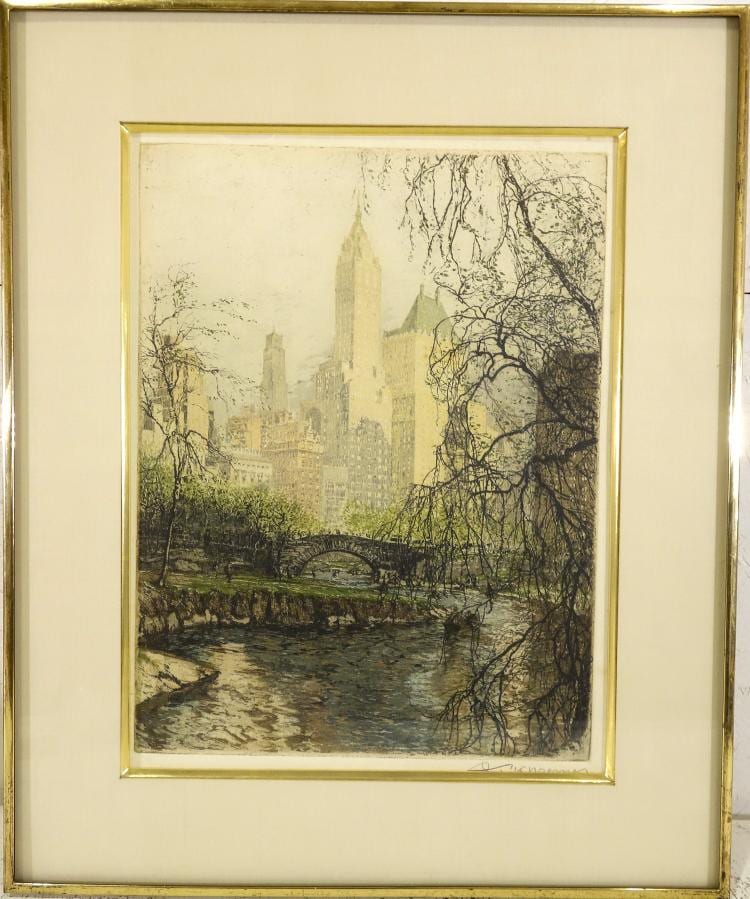 Tanna Kasimier-Hoernes comparable auction result: tanna kasimier hoernes central park etching