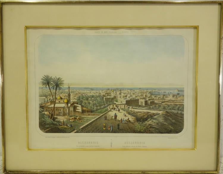 Louis LeBreton comparable auction result: louis lebreton color lithograph alexandria