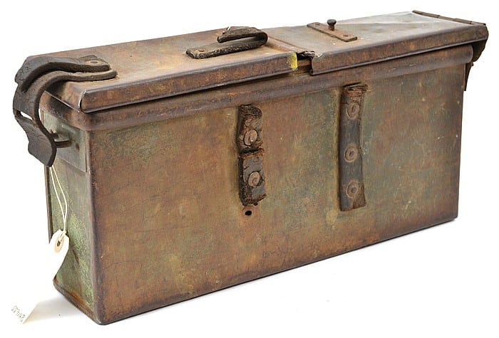 A. Vickers comparable auction result: a scarce wwi steel ammunition box for a vickers ma