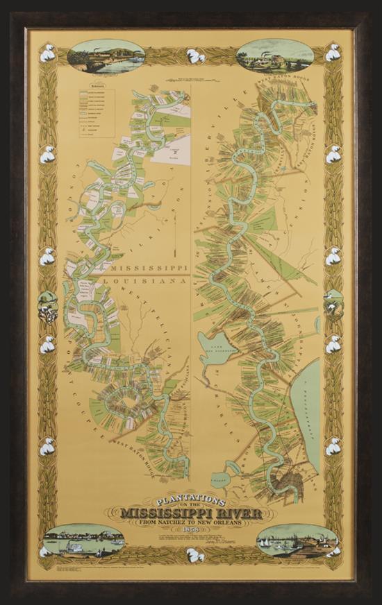 adrien persac plantations of the mississippi river 20th c after his 1858 original presented in an antiqued wood frame with a · Crescent City Auction Gallery · 2017-06-25 Adrien Persac comparable auction result: adrien persac plantations of the mississippi river 20th c after his 1858 original presented in an antiqued wood frame with a