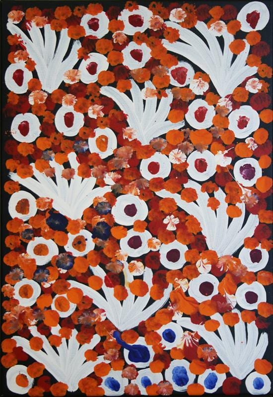 Janelle Stockman Napaljarri comparable auction result: janelle stockman napaltjarri 1976 2014 untitled acrylic on canvas 30 x 45cm