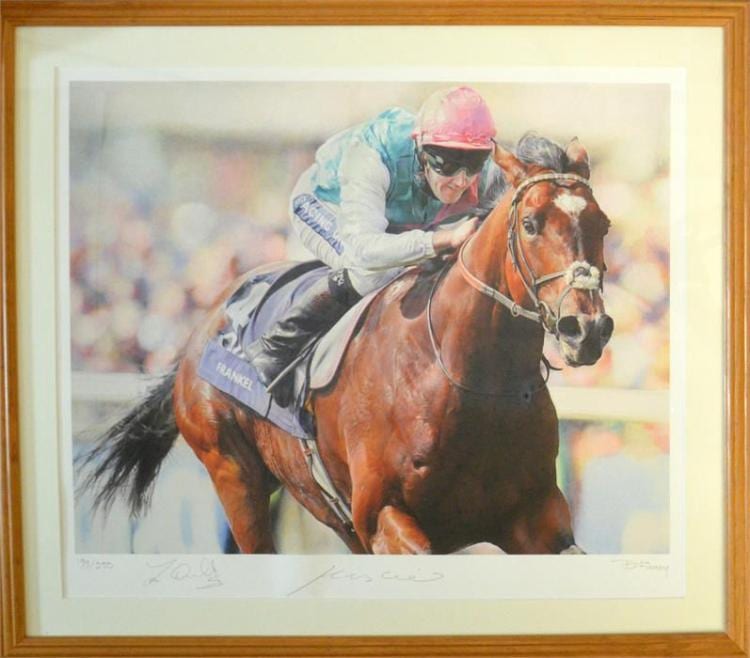 A. (1810) Champion comparable auction result: a signed print of the racehorse frankel champion stakes winner