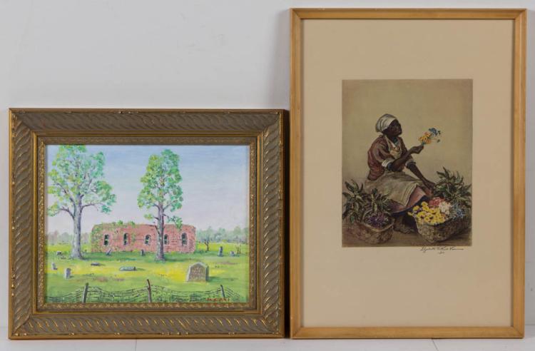 Henry Curtis Ahl comparable auction result: henry curtis ahl american 1906 1996 virginia landscape painting