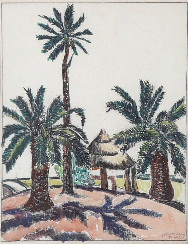 John Michaux comparable auction result: john michaux 1876 1956 charcoal watercolour signed and titled framed