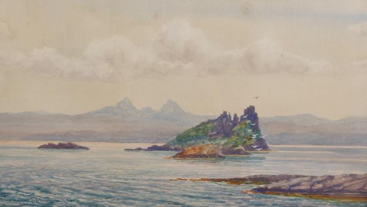 Peter Macgregor Wilson comparable auction result: peter macgregor wilson 1856 1928 british a mountainous river landscape watercolour signed and inscribed rsw 11 25 x 19 25