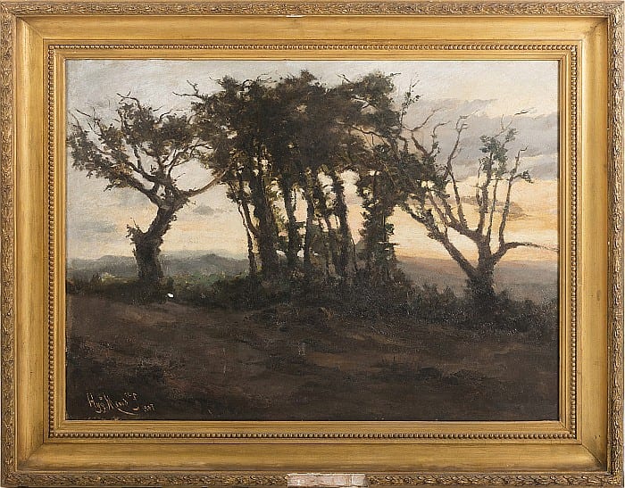 higino mendon a 18 1920 scenery with trees · Marques dos Santos · 2017-06-29 António Higino de Magalhaes Mendonça comparable auction result: higino mendon a 18 1920 scenery with trees