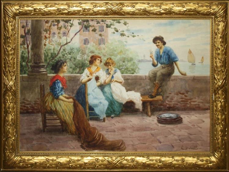 Leonardo Morello comparable auction result: leonardo morello italian 19th 20th c the suitor