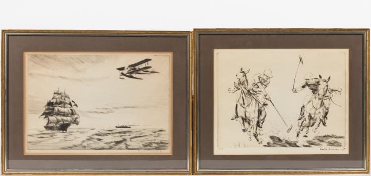 Carton Moore-Park comparable auction result: carton moore park two signed etchings