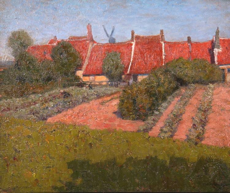 Joseph David Greenbaum comparable auction result: joseph greenbaum painting of garden