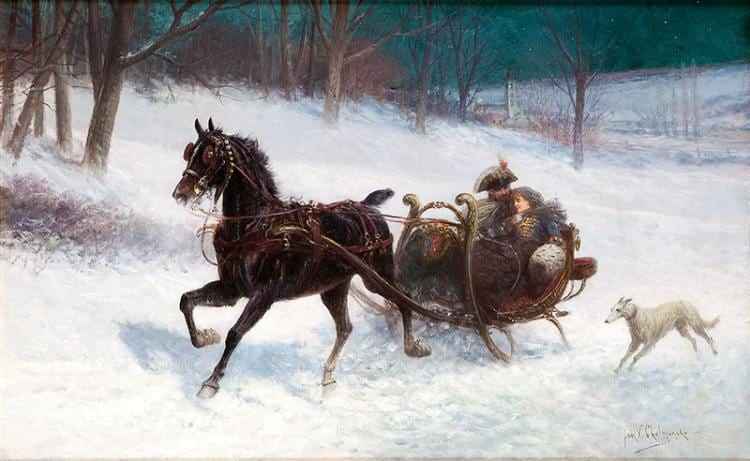 Jan Chelminski comparable auction result: couple in the sledge
