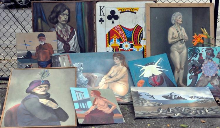 Louis Witkin comparable auction result: witkin vintage oil paintings collection