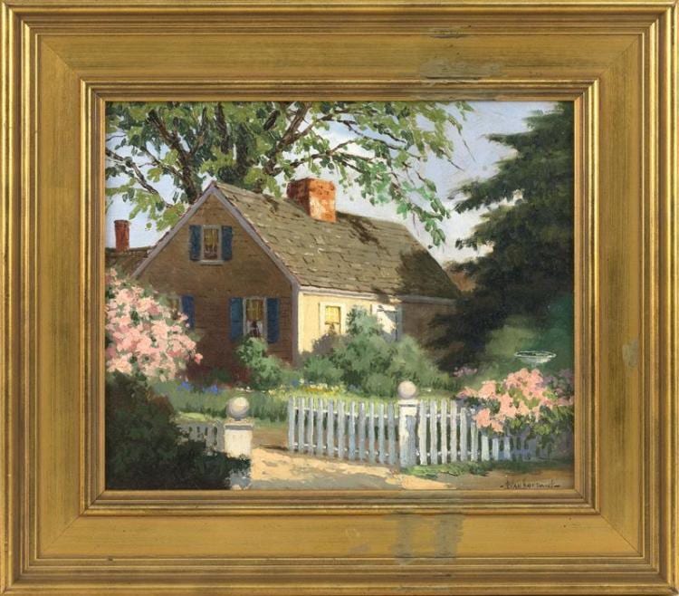 chester k van nortwick new england 1881 1944 a cape cod house oil on board 10 x 12 framed 14 50 x 16 50 · Eldred's · 2017-08-04 Chester K. Van Nortwick comparable auction result: chester k van nortwick new england 1881 1944 a cape cod house oil on board 10 x 12 framed 14 50 x 16 50