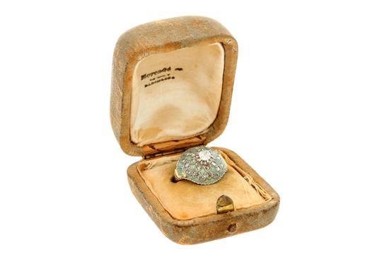 Jaime Mercadé Queralt comparable auction result: jaume mercad enamel and diamond ring circa 1930