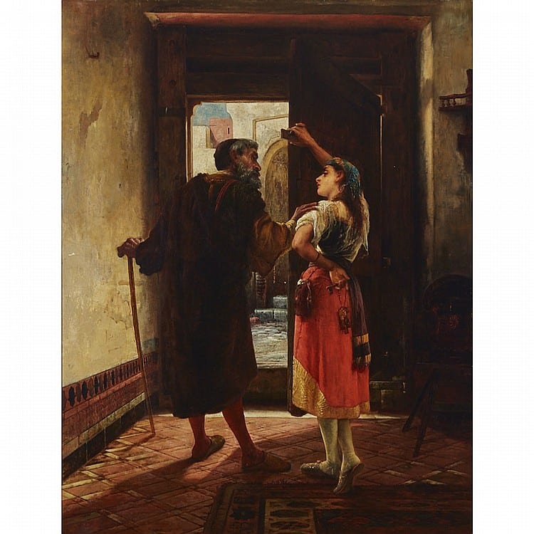 Robert Gavin comparable auction result: robert gavin 1827 1883 shylock and jessica oil on canvas signed robert gavin arsa and titled in pen ink to artist s label to the frame verso 45 x 34 114 3 x 86 4 cm