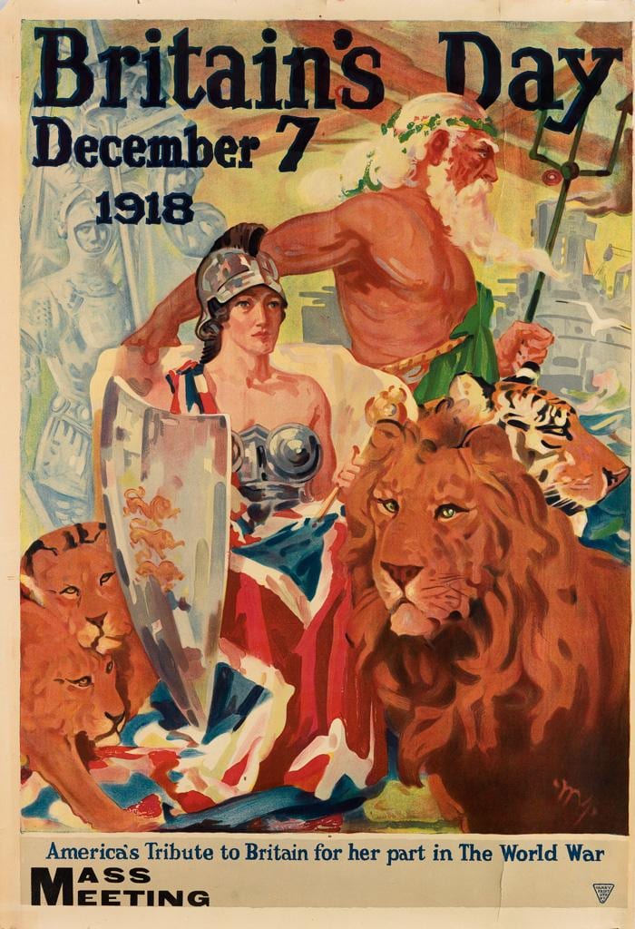 Carton Moore-Park comparable auction result: carton moore park 1877 1956 britain s day december 7 1918 40x27 inches 101x69 cm carey print lith new york