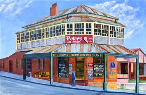 David Lever comparable auction result: david lever 1943 provision merchant leichhardt c1930 2003 60 x 90cm