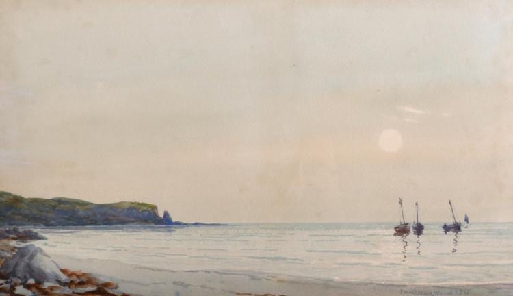 Peter Macgregor Wilson comparable auction result: peter macgregor wilson 1856 1928 british a coastal scene with moored vessels watercolour signed 11 5 x 19 5