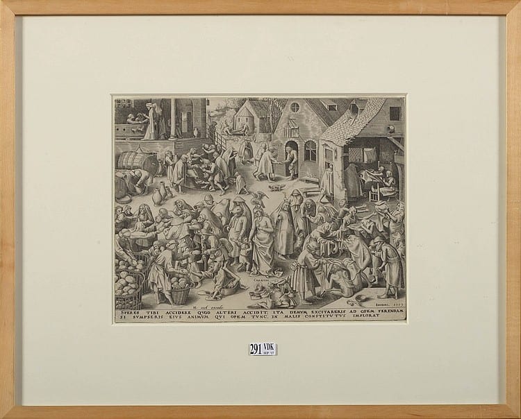 gravures · Vanderkindere · 2017-09-13 Philipp Galle comparable auction result: gravures