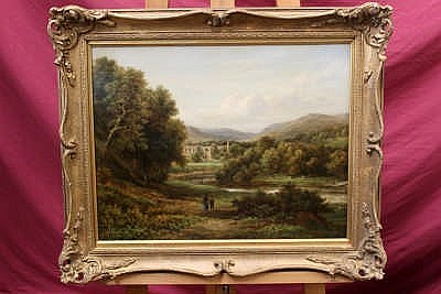 William Ward Gill comparable auction result: william ward gill 1823 1894 oil on board a wooded river landscape wi