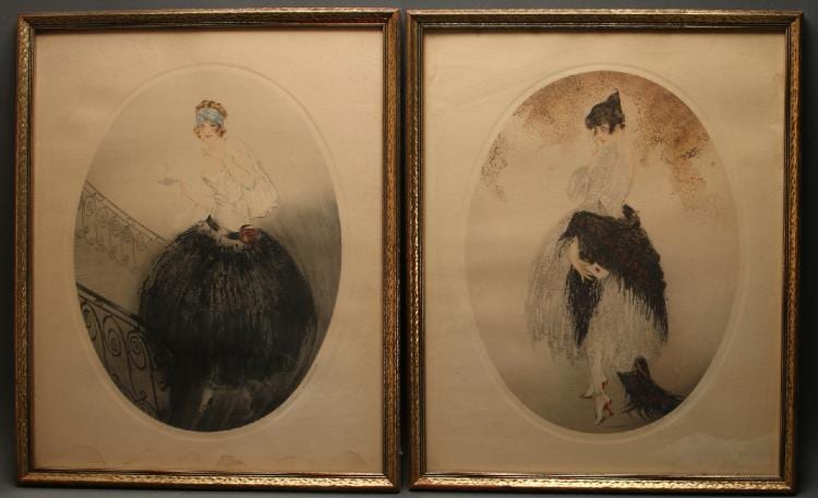 Jean (1925) Gilles comparable auction result: jean gilles bon soir icart la lettre prints