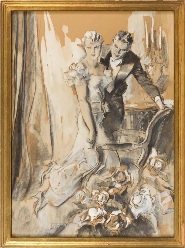 John LaGatta comparable auction result: john lagatta new york california 1894 1976 well dressed lady and gentleman pencil and gouache 29 5 x 21 framed 32 25 x 23