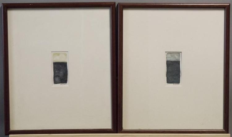 Maggie Wheelock comparable auction result: maggie robertson formerly wheelock st louis b 1974 untitled 1998 two watercolors on paper 4 1 2 x 2 inches