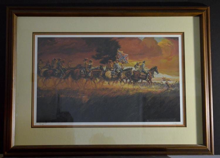 Dale Gallon comparable auction result: confederate autumn l e 1982 print by dale gallon